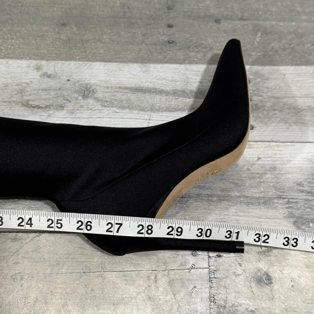 STUART WEITZMAN Ultrastuart Satin Over The Knee Boots - Balck - Sz - 5.5 - Picture 9 of 12